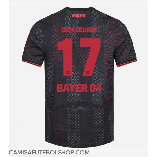 Camisa de time de futebol Bayer Leverkusen Eliesse Ben Seghir #17 Replicas 1º Equipamento 2025-26 Manga Curta